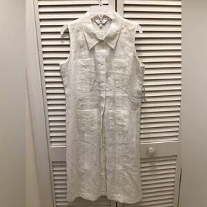 Guayabera Elegant White Sleeveless